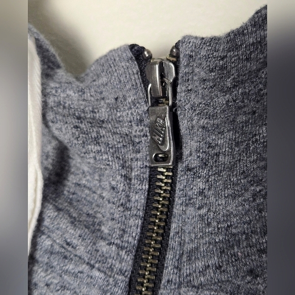 Vintage 90's Women's Nike Blue Label Full Zip Lightweight Hoodie, Size Medium - Picture 4 of 5